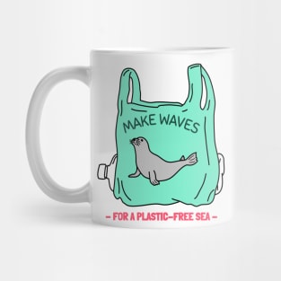 Make Waves for a Plastic-Free Sea Ocean Conservation Mug